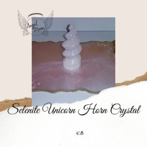 Selenite unicorn horn